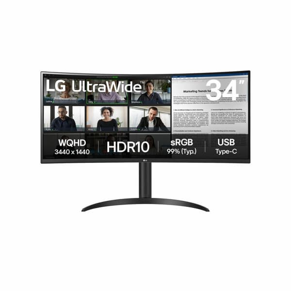 Näyttö LG 34WR50QK-B 34" 4K Ultra HD LCD Wide Quad HD