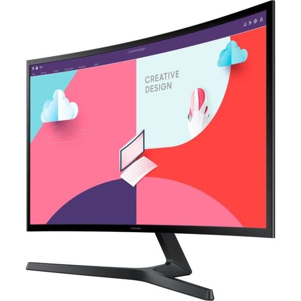 Böjd PC-skärm - SAMSUNG S27C366EAU - 27" FHD - VA-panel - 4 ms - 75Hz - HDMI / VGA - AMD FreeSync