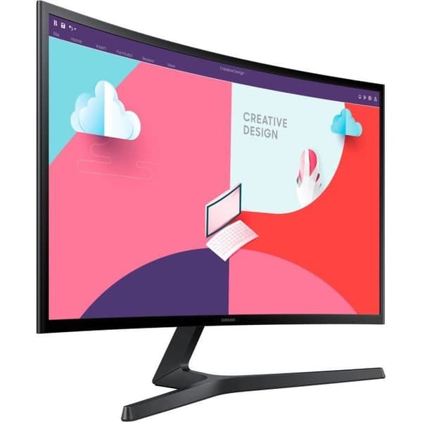 Böjd PC-skärm - SAMSUNG S27C366EAU - 27" FHD - VA-panel - 4 ms - 75Hz - HDMI / VGA - AMD FreeSync