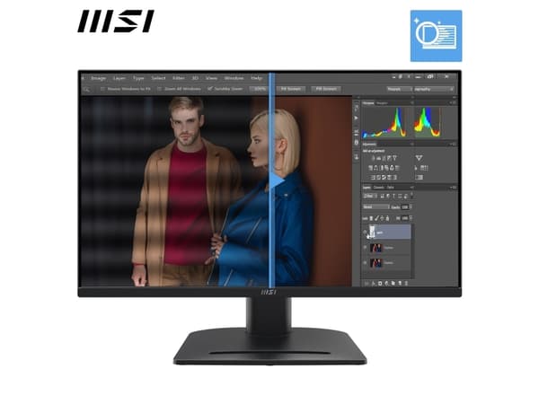 MSI Pro MP275QPG 27 Inch Monitor, QHD (2560 x 1440), 100Hz, IPS, 1ms, 2x HDMI 2.0b, 1x DP 1.2a output, Built-in Speakers, Anti-Glare, Anti-Flicker, L