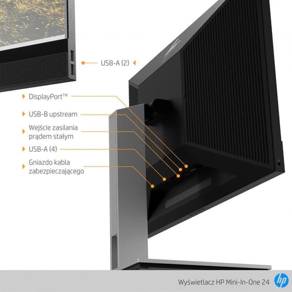 HP Mini-in-One 24" datorskärm 60,5 cm (23,8 tum) 1920 x 1080 pixlar Full HD LED Svart