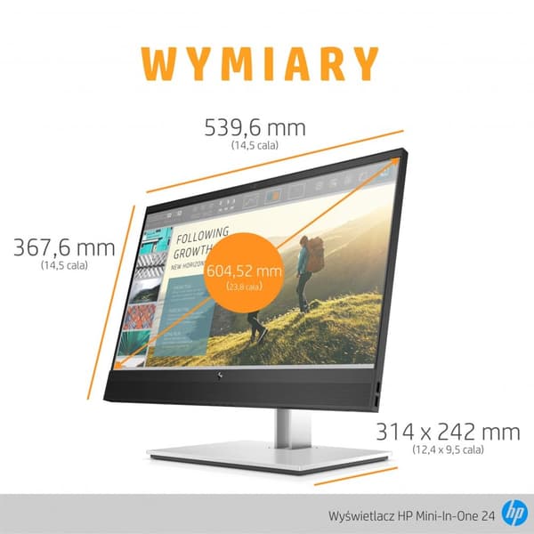 HP Mini-in-One 24" datorskärm 60,5 cm (23,8 tum) 1920 x 1080 pixlar Full HD LED Svart