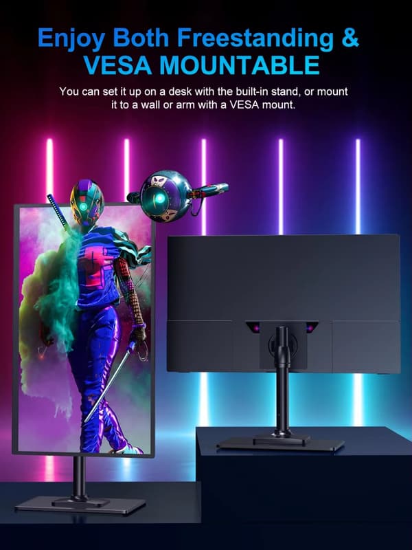 Bærbar Spilmonitor, 18,5 Tommer, 120Hz Opdateringsfrekvens,EU-stik