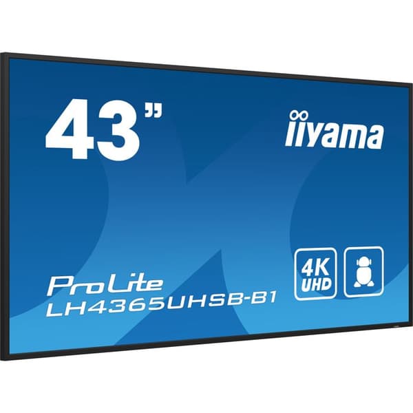 LCD-skärm - iiyama - ProLite LH4365UHSB-B1 - 43" - 4K UHD - LED-bakgrundsbelyst Svart