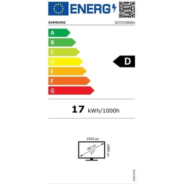Skärm PC Samsung LS27C330GAUXEN 27'' (16:9), Full HD 1920x1080, 100Hz, 1ms (MPRT), Platt, 250cd/m2, 1000:1, Tippingbar, Kabel(n) HDMI