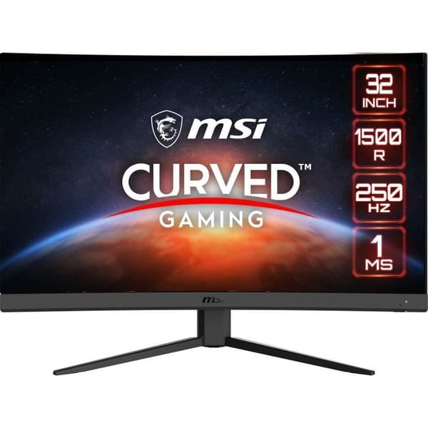 Böjd PC Gamer-skärm - MSI - Optix G32C4X - 31,5" VA FHD 1ms - 250Hz - 2 x HDMI (2.0) - 1 x DP (1.2a) - 1 x DC-jack