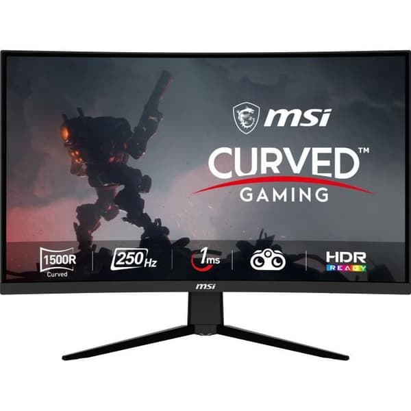 Böjd PC Gamer-skärm - MSI - Optix G32C4X - 31,5" VA FHD 1ms - 250Hz - 2 x HDMI (2.0) - 1 x DP (1.2a) - 1 x DC-jack