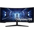 Miniatyrbild 1 av 6: Böjd PC Gamer-skärm - SAMSUNG - ODYSSEY G5 - G55T C34G55TWWP - 34'' UWQHD - VA-panel - 1 ms - 165Hz - HDMI / DisplayPort / USB