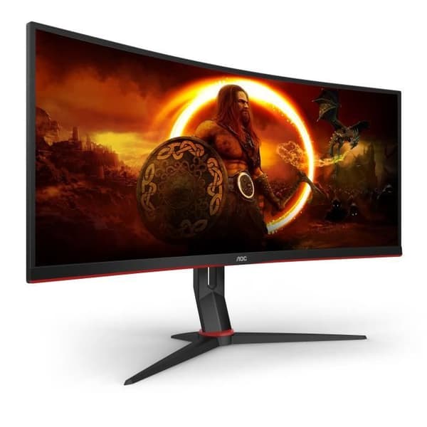PC Gamer-skärm - AOC - CU34G2X/BK - 34" VA Curved UWQHD 1ms 144Hz HDMI DisplayPort USB Pivot Höjdjusterbar Freesync