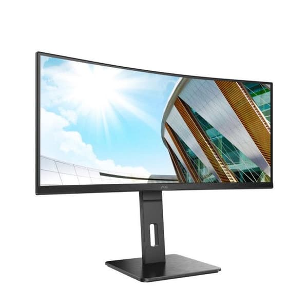 AOC CU34P2A 86 cm (34 tum) böjd bildskärm (HDMI, DisplayPort, USB-hubb, 3440 x 1440 px, 100 Hz, FreeSync) svart