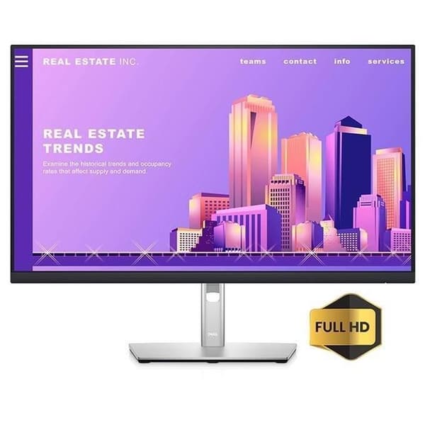 Dell P2722H 27'' Full HD (1920x1080) PC-skärm, 60Hz, IPS, 5ms, 99% sRGB, DisplayPort, HDMI, VGA, 5x USB, 3 års garanti