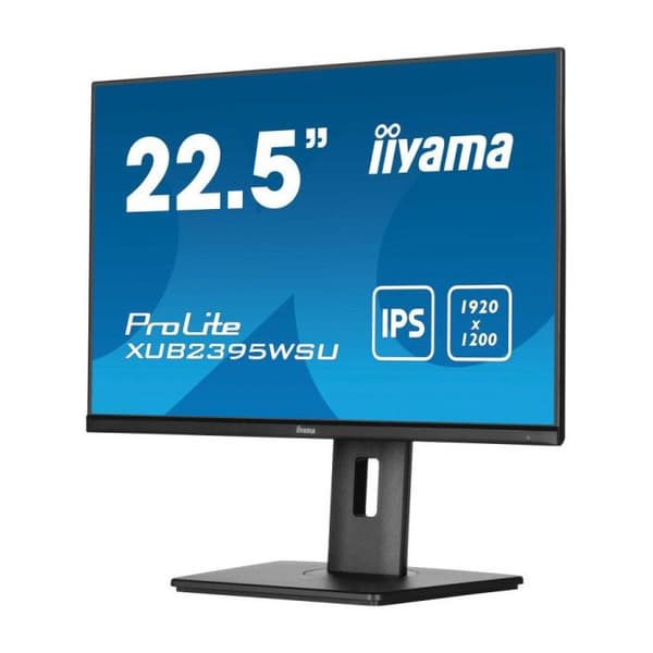 IIYAMA Skärm 23'' LED IPS 16:10 4ms1920x1080 VGA HDMI DisplayPort USB Hub 13cm hög justerbar fot Pivot XUB2395WSU-B5