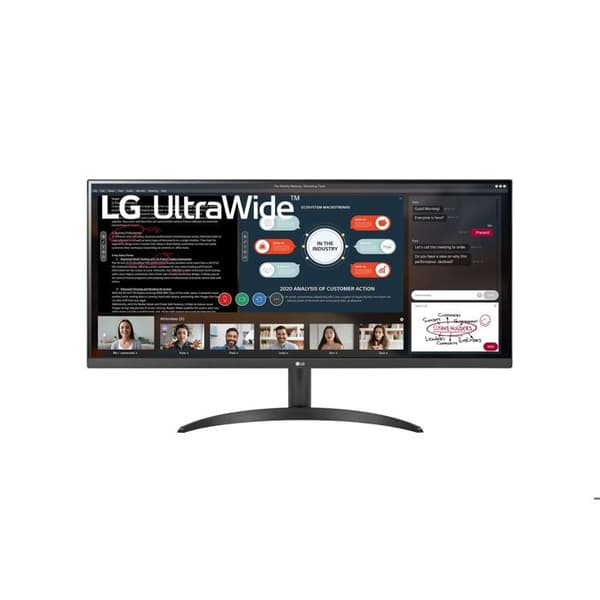 SKÄRM LG 34" Svart 34WP500-B.BEU 21:9 UWQHD IPS 5ms 2560X1080 250cd/m2 2xHDMI FreeSync HDR 10 Svart Stabiliz justerbar fot