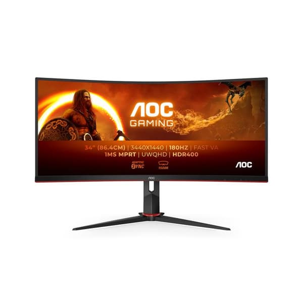 Skärm AOC G2 CU34G2XP/BK - 34 tum - Svart - 3440x1440 - 1ms - VA