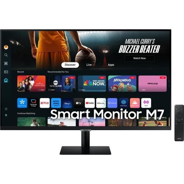 PC-skärm - SAMSUNG - SMART MONITOR M7 DM700 - 32" UHD 4K - VA-panel - 60Hz - HDR10 - USB-C 65W - HDMI - Högtalare - Svart