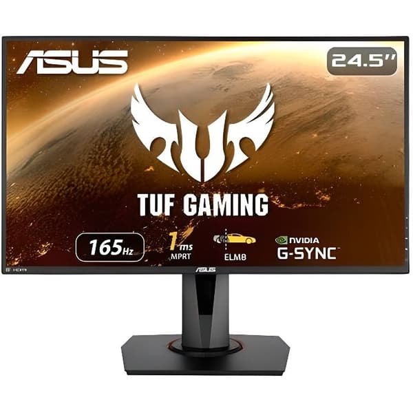 Asus TUF VG259QR 24,5" WLED Gaming PC-skärm Svart Svart