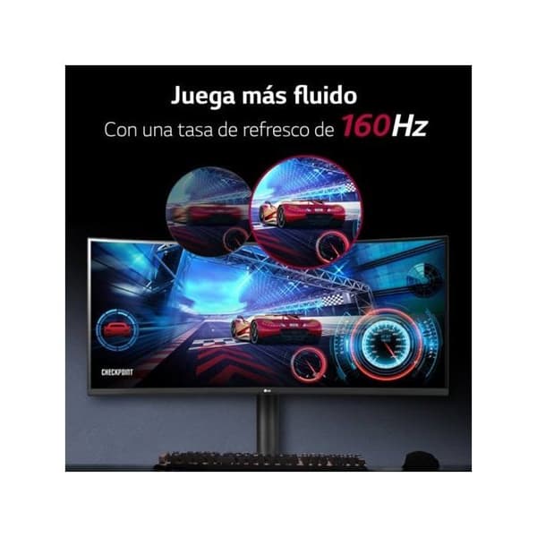 SKÄRM LG 34" Svart 34WP65CP-B spel 160Hz 21:9 UWQHD 5ms 3440x1440 300cd/m2 2xHDMI DisplayPort VA HDR10 AMD FreeSync™ Premium. Inkl.