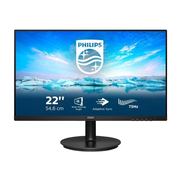 Philips V-line 222V8LA - skärm Svart