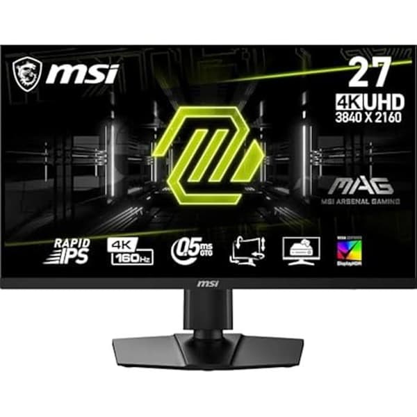 MSI MAG 274UPF E2 27" UHD 4K-spelskärm - 3840x2160 IPS-panel, 160 Hz / 0,5 ms (GtG), 133 % sRGB, Ramlös design, DisplayHDR Svart