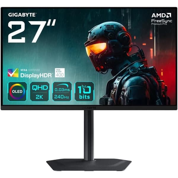Gigabyte MO27Q2 27' QD-OLED QH Svart