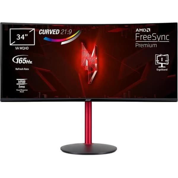 Gaming Monitor - ACER - Nitro XZ342CUPbmiiphfx - 34 WQHD - 144 Hz - FreeSync Premium