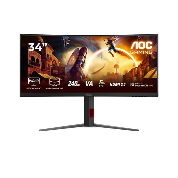 Kurvad monitor - AOC - CU34G4Z - 34 Tum - 240 Hz - FreeSync Premium - HDR400