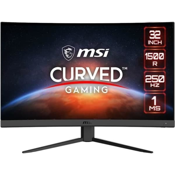 MSI G32C4XDE, 80 cm (31,5 tum) böjd, 250Hz, FreeSync, VA - DP, 2xHDMI