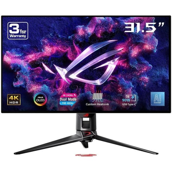 PC-skärm - ASUS - PG32UCDP - 32 tum - 480Hz - 3840x2160 - OLED Svart