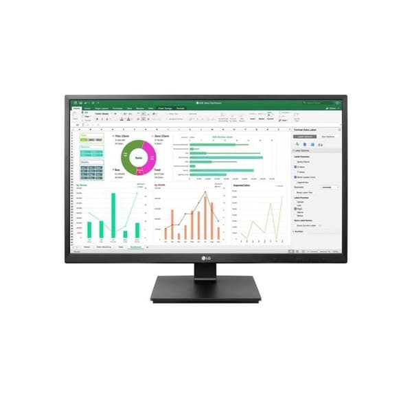LG 24BN55YP-B Monitor - 24 tum - TFT - 1920 x 1080 - IPS - 5 ms - HDMI/DisplayPort/DVI/VGA - Svart