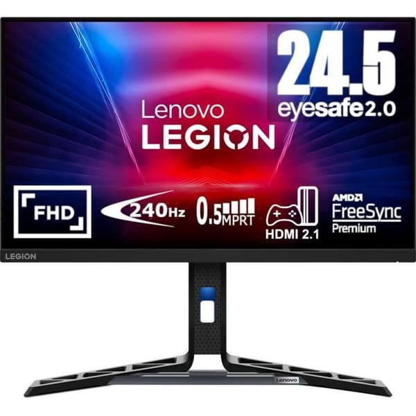 Lenovo R25f-30 24.5'' FHD-skärm, VA, 380 nits, 0.5ms, 240Hz, lutning, svängning, pivot, höjdjusterbar stativ, 2x HDMI 2.1, 1x DP 1.4, B