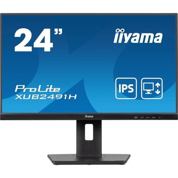 PC-näyttö - IIYAMA - XUB2491H-B1 - 23.8 FHD - IPS - 100Hz - 0.5ms - HDMI/DP - VESA 100x100 - Säädettävä jalusta + kääntö - Musta musta