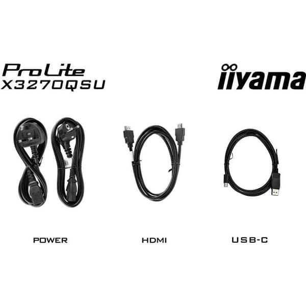 PC-näyttö - IIYAMA - X3270QSU-B1 - 31.5 QHD - IPS - 100Hz - 3ms - HDMI/DP/USB-keskitin - Kaiuttimet - VESA 100x100 - Musta