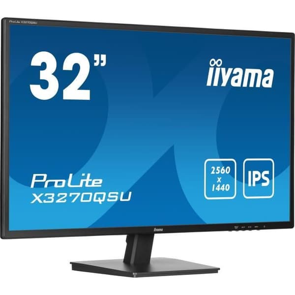 PC-näyttö - IIYAMA - X3270QSU-B1 - 31.5 QHD - IPS - 100Hz - 3ms - HDMI/DP/USB-keskitin - Kaiuttimet - VESA 100x100 - Musta