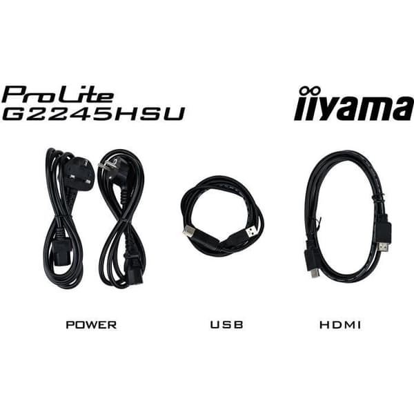 PC-näyttö - IIYAMA - G2245HSU-B2 - 22.5 FHD - IPS - 100Hz - 1 ms - HDMI/DP/USB-keskitin - Musta
