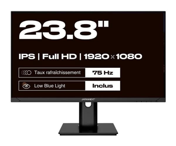 PC-skärm - JAPANNEXT - 23,8 FHD - IPS - 60Hz - Ergonomisk