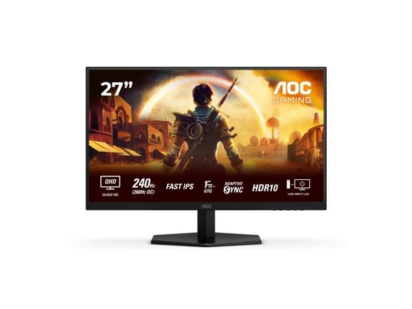 AOC Q27G42ZE, 68,6 cm (27"), 2560 x 1440 pixel, Wide Quad HD, LCD, 1 ms, Sort