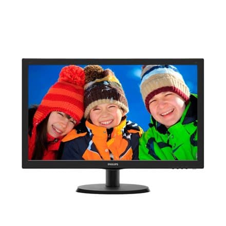 MONITOR PHILIPS 21.5", home, office, TN, Full HD (1920 x 1080), Wide, 250 cd/mp, 5 ms, VGA, HDMI, "223V5LHSB/00" (timbru verde 7 lei)