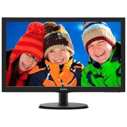 MONITOR PHILIPS 21.5", home, office, TN, Full HD (1920 x 1080), Wide, 250 cd/mp, 5 ms, VGA, HDMI, "223V5LHSB/00" (timbru verde 7 lei) Sort