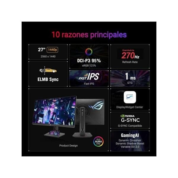 ASUS XG27ACMG 27" QHD/270Hz/F-