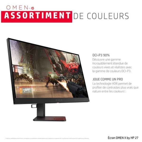 PC Gamer-skärm - OMEN X av HP 27-27 "2,5K - TN-panel - 1 ms - 240 Hz - 2x HDMI / DisplayPort - AMD FreeSync