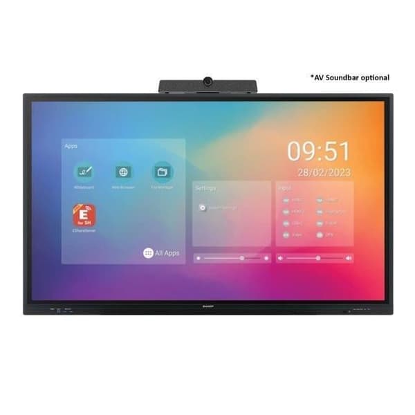 Sharp PN-LC652 Monitor LCD 65" 4K Ultra HD Pekskärm IPS Android 11 16/7 Svart