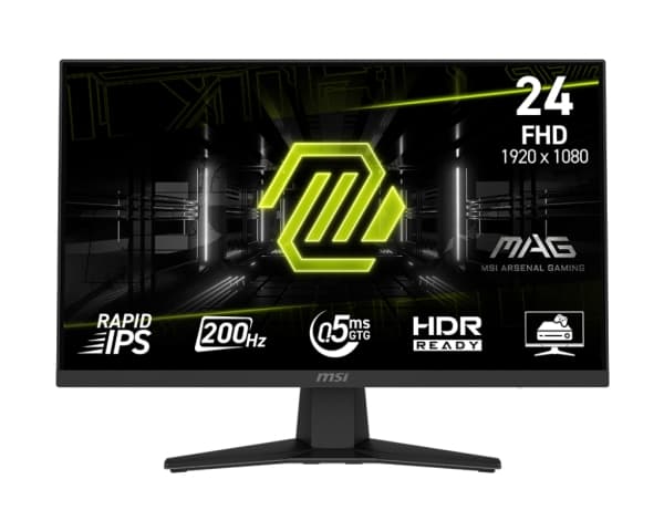 MSI MAG 244F, 59.9 cm (23.6"), 1920 x 1080 pixels, Full HD, LCD, 0.5 ms, Black