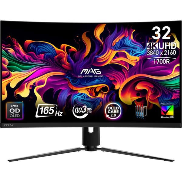 Övervakningsspel MSI MAG 321CUP 31,5" 4K QD-OLED Curvo 165Hz