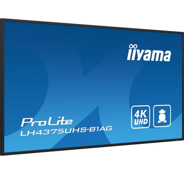 iiyama ProLite Digitaalinen litteä näyttö 108 cm (42,5") LCD Wi-Fi 500 cd/m2 4K Ultra HD Musta Sisäänrakennettu prosessori Android 11 24/7