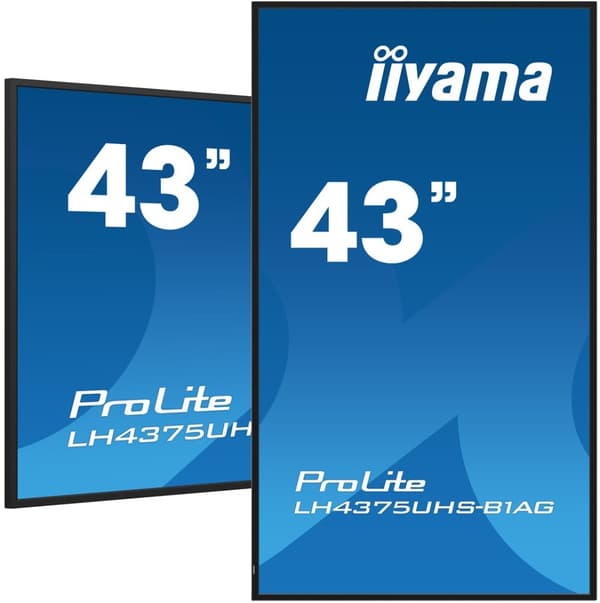 iiyama ProLite Digitaalinen litteä näyttö 108 cm (42,5") LCD Wi-Fi 500 cd/m2 4K Ultra HD Musta Sisäänrakennettu prosessori Android 11 24/7