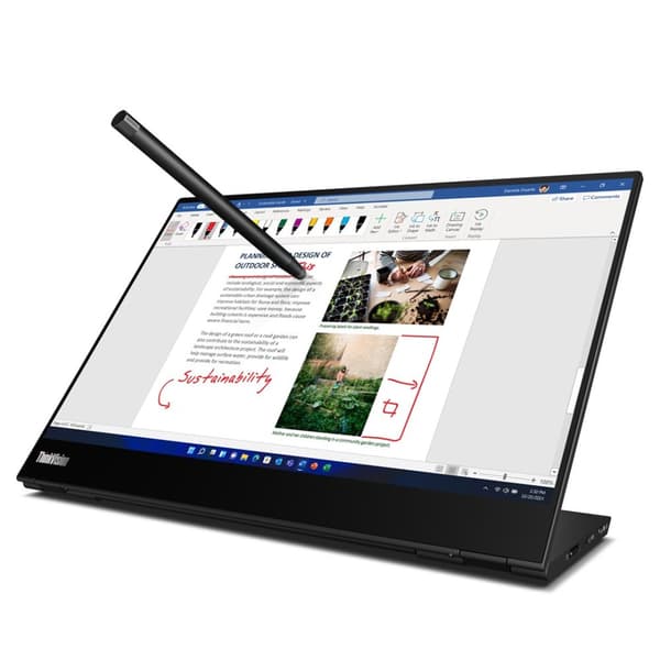 Lenovo ThinkVision-skærm 14,0" M14t Gen 2 Touch 16:9 IPS-panel 2240 x 1400 Lift USB Hub DP