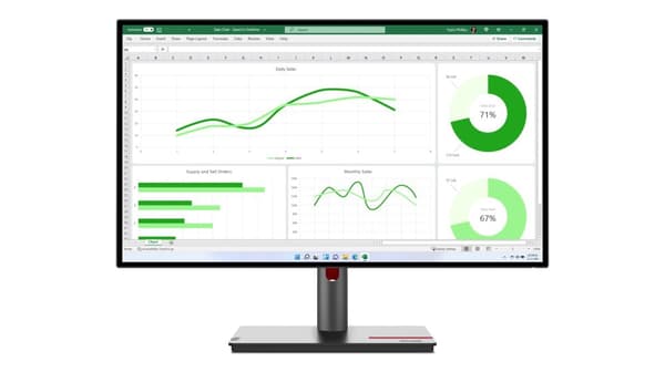 Lenovo ThinkVision P27q-30 LED-skærm 68,6 cm (27") 2560 x 1440 pixels Quad HD Sort