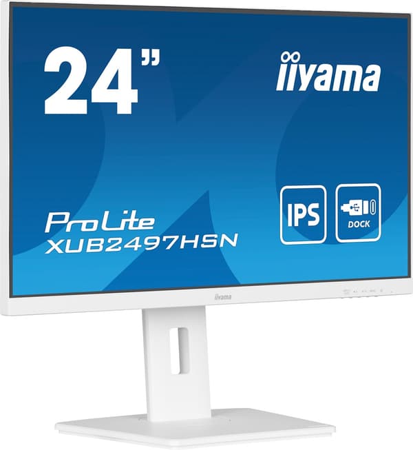 iiyama 24" XUB2497HSN-W2 -litteä näyttö, HDMI, DP, USB, USB-C - 60,5 cm