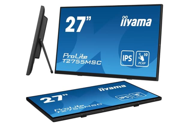 iiyama ProLite T2755MSC-B1 datorskärm 68,6 cm (27 tum) 1920 x 1080 pixlar Full HD LED-pekskärm Bordsskärm Svart