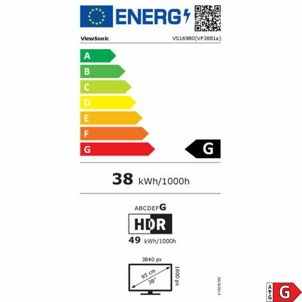Skærm ViewSonic VP3881A 38"